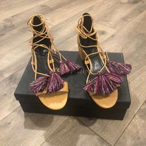 NEW Rebecca Minkoff Isla Tassel Isla City sandals